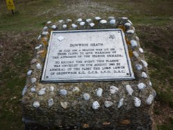 Plaque on Dunwich Heath referring to the threat of the Spanish Armada in1588 Wallpaper