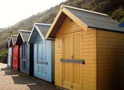 Beachhuts at Cromer Wallpaper