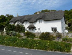 Two Cottages near Lulworth Cove Wallpaper