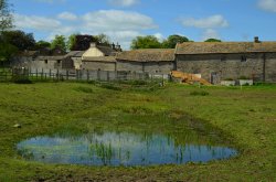 Farm buildings at Middleham Wallpaper