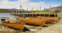 Derwentwater rowing boats Wallpaper