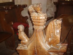 St Peter and St Paul's bench end Wallpaper