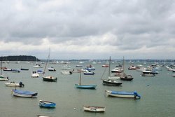 Boats at Sandbanks Wallpaper