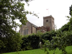The Church from the orchard.