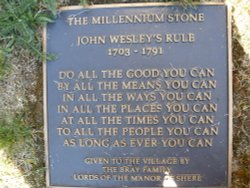 The Words of the Milennium Stone. Shere Church. Wallpaper