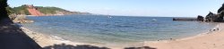 Panoramic view of the bay at Babbacombe Wallpaper