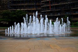 Water Fountain Peace Gardens Sheffield Wallpaper