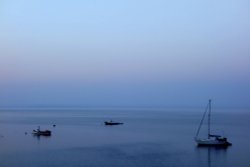 Dusk, Clovelly harbor, Devon Wallpaper
