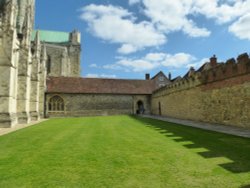 Chichester Cathedral near the Cloisters. Wallpaper