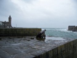Rough weather at Porthleven Wallpaper