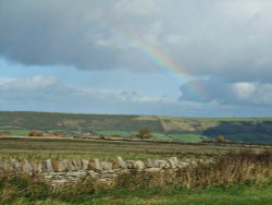Rainbow over the Purbeck downs Wallpaper