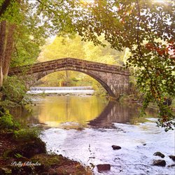 St. Bartram's Bridge over the River Manifold, Ilam, Derbyshire Wallpaper