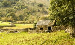 Barn near Far Easedale Wallpaper