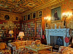 Red Library Wallpaper