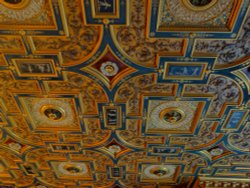 Red Library ceiling Wallpaper