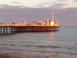 Brighton Pier at Sunset Wallpaper