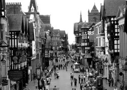 A busy day in Chester Wallpaper