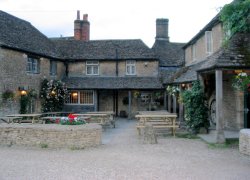 George Inn Outside Eating Area - Lacock - June, 2003 Wallpaper