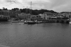 Padstow in Black and white. Wallpaper