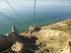 Chairlift down to Alum Bay, Isle of Wight Wallpaper