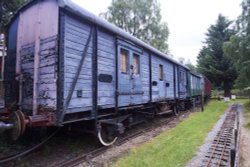 Abandoned railway wagon, Betws y Coed Station, Snowdonia Wallpaper
