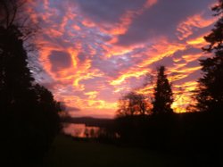 Sunset over Coniston Lake Wallpaper