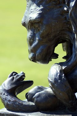 Lion and Serpent statue