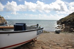 Boats at Penberth Wallpaper