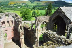 Melrose Abbey, Scottish Borders, Scotland Wallpaper