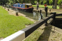 Lock on the River Wey – Guildford Wallpaper