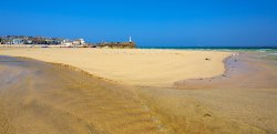 Sand and Ocean in St Ives Harbour Wallpaper