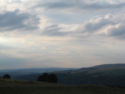 View of Ilkley - Across from Cow and Calf Wallpaper