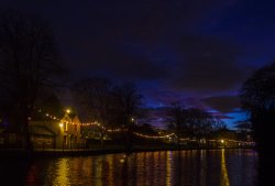 Minster Pool,Lichfield at night Wallpaper