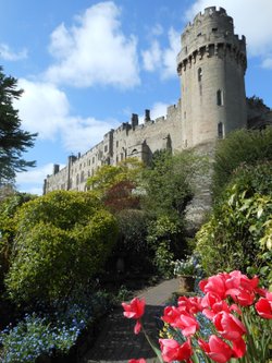 View of Warwick Castle from Mill Gardens