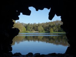 Stourhead from the Grotto Wallpaper