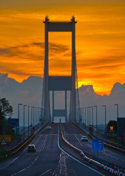 Sunset Beyond, M48 Road Bridge, Aust.