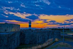 Sunset over Southsea Fort Wallpaper