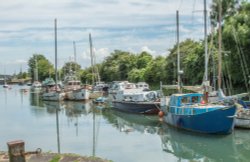Old boats at Lydney quay Wallpaper