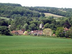 View down to Little Missenden Wallpaper
