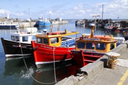 Seahouses harbour in northumberland Wallpaper