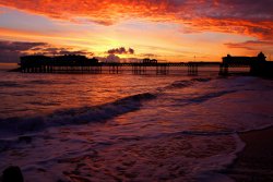 Cromer pier in norfolk at sunrise Wallpaper