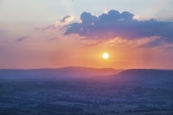 Sunset over Monmouthshire, from the Kymin.