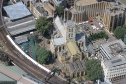 Southwark Cathedral at London Bridge from The Shard