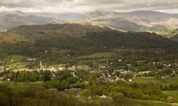 Wansfell over Ambleside and beyond Wallpaper