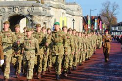 March Past Cardiff City Hall Wallpaper