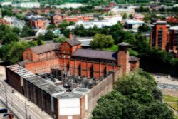Silk Mill from Derby Cathedral Wallpaper
