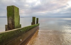 Calm sea at Milford on Sea Wallpaper
