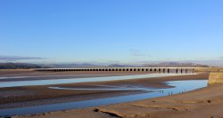 Arnside Viaduct, Arnside, Cumbria. Wallpaper