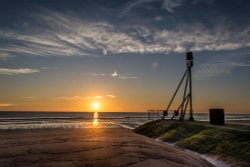 Mablethorpe Beach at Sunrise Wallpaper
