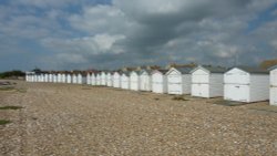Goring -by-Sea, pretty huts all in a row, 10th September 2014